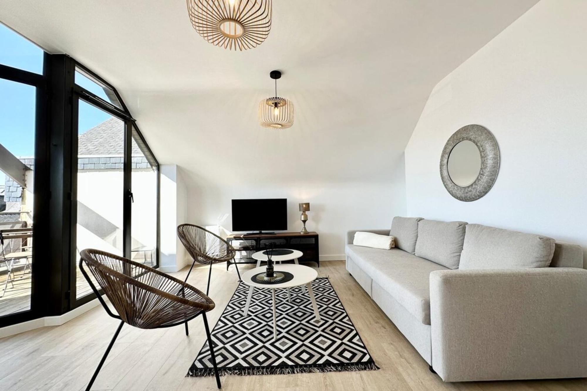 T2 Neuf Top Cocooning Terrasse - Face A La Mer Ploemeur Exterior foto